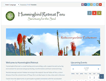 Tablet Screenshot of hummingbirdretreatperu.com